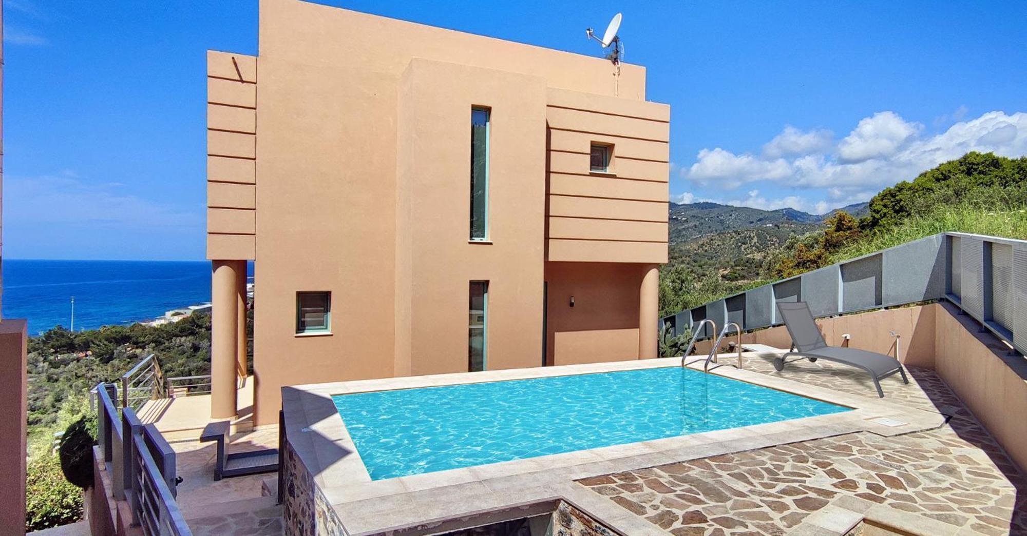 Ouzo Panoramic Houses 1, With Private Pool Plomari Exterior foto
