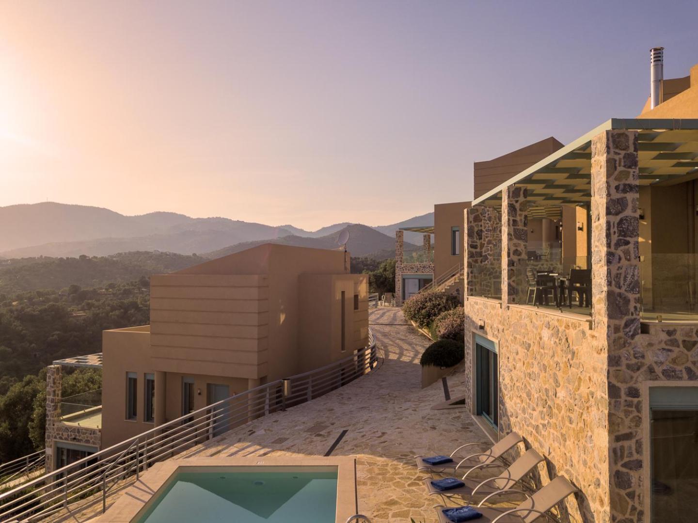 Ouzo Panoramic Houses 1, With Private Pool Plomari Exterior foto