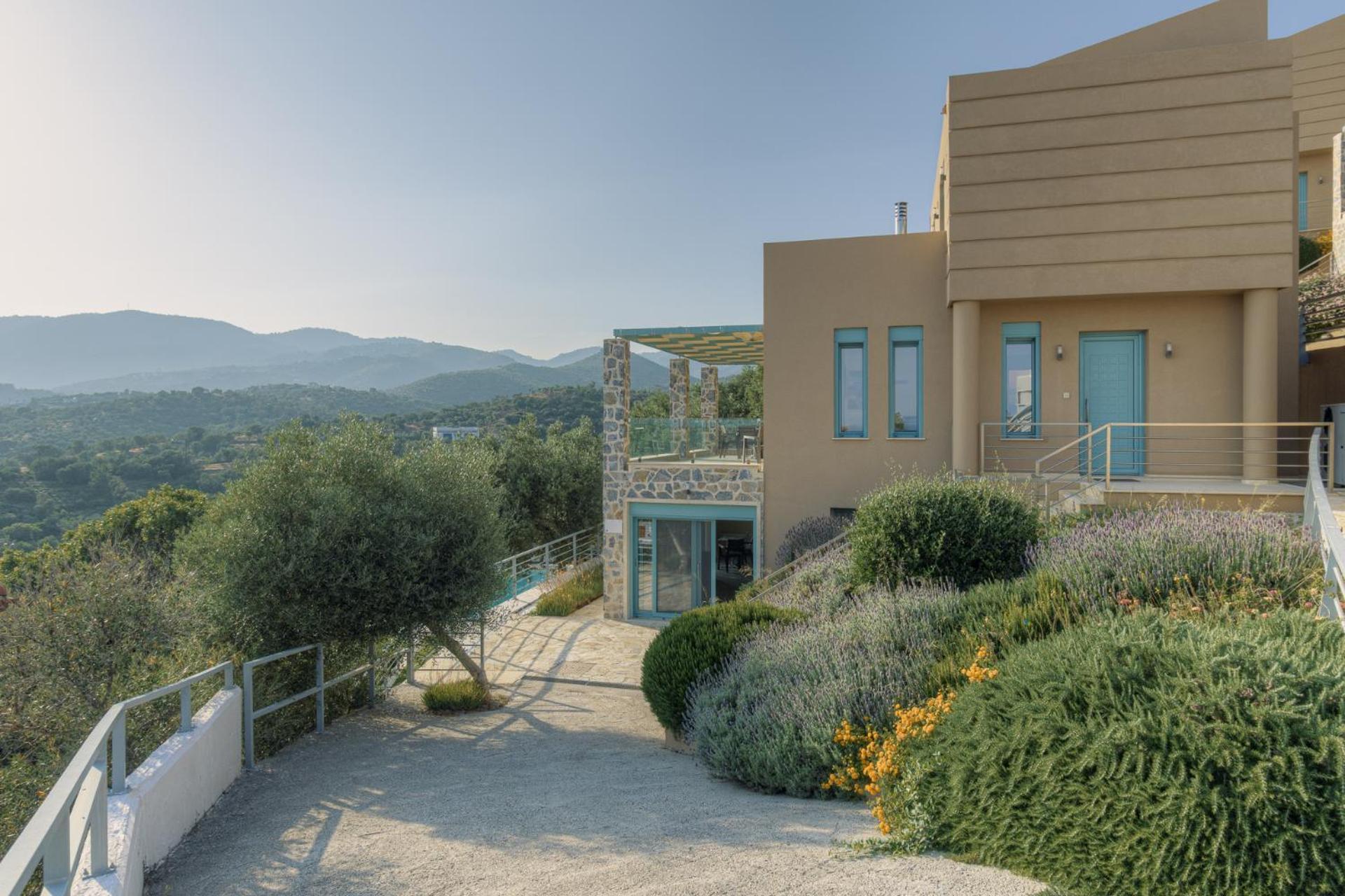 Ouzo Panoramic Houses 1, With Private Pool Plomari Exterior foto